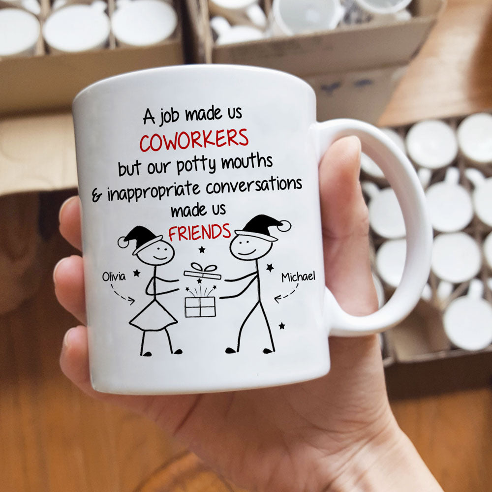 Personalized Gift For Coworker A Job Made Us Funny Christmas Mug