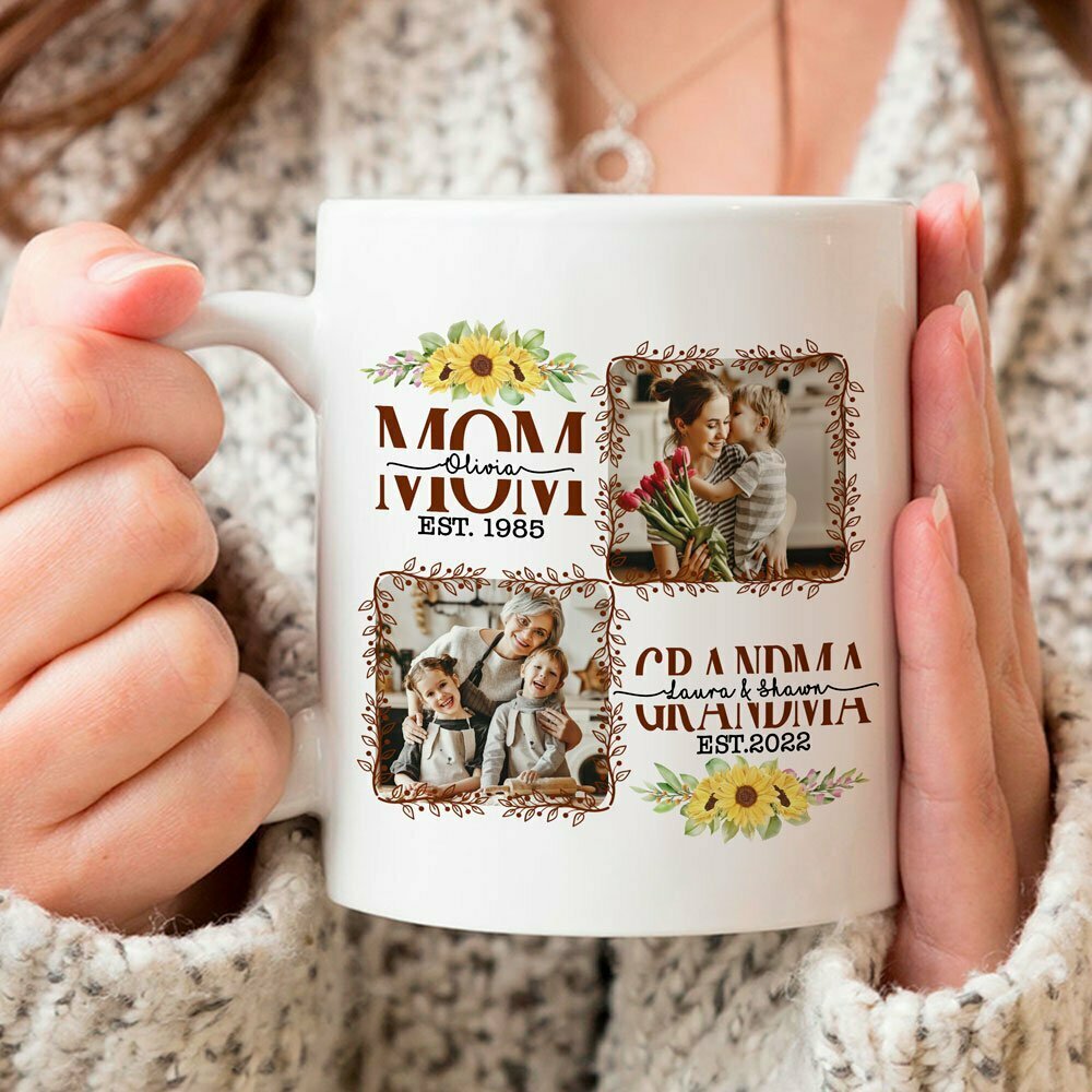 Personalized First Time Grandma Gift For Mom Est Grandma Est Mug