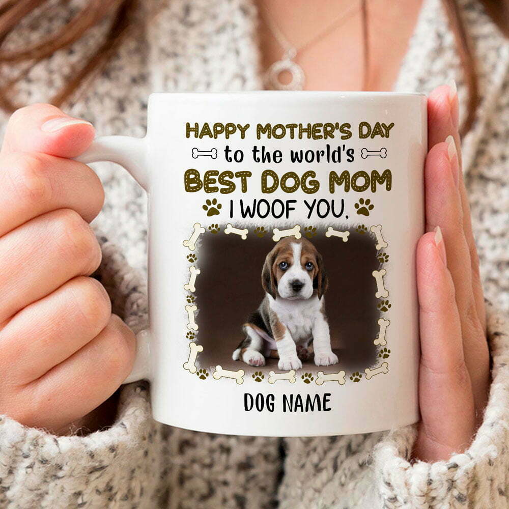 Personalized Happy Mother's Day Gift For Dog Mom Dog Lover Mug