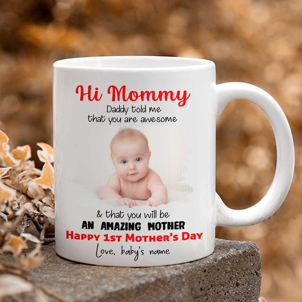 You Are Awesome 1st Mother's Day Mugs Personalized Gift For Mom