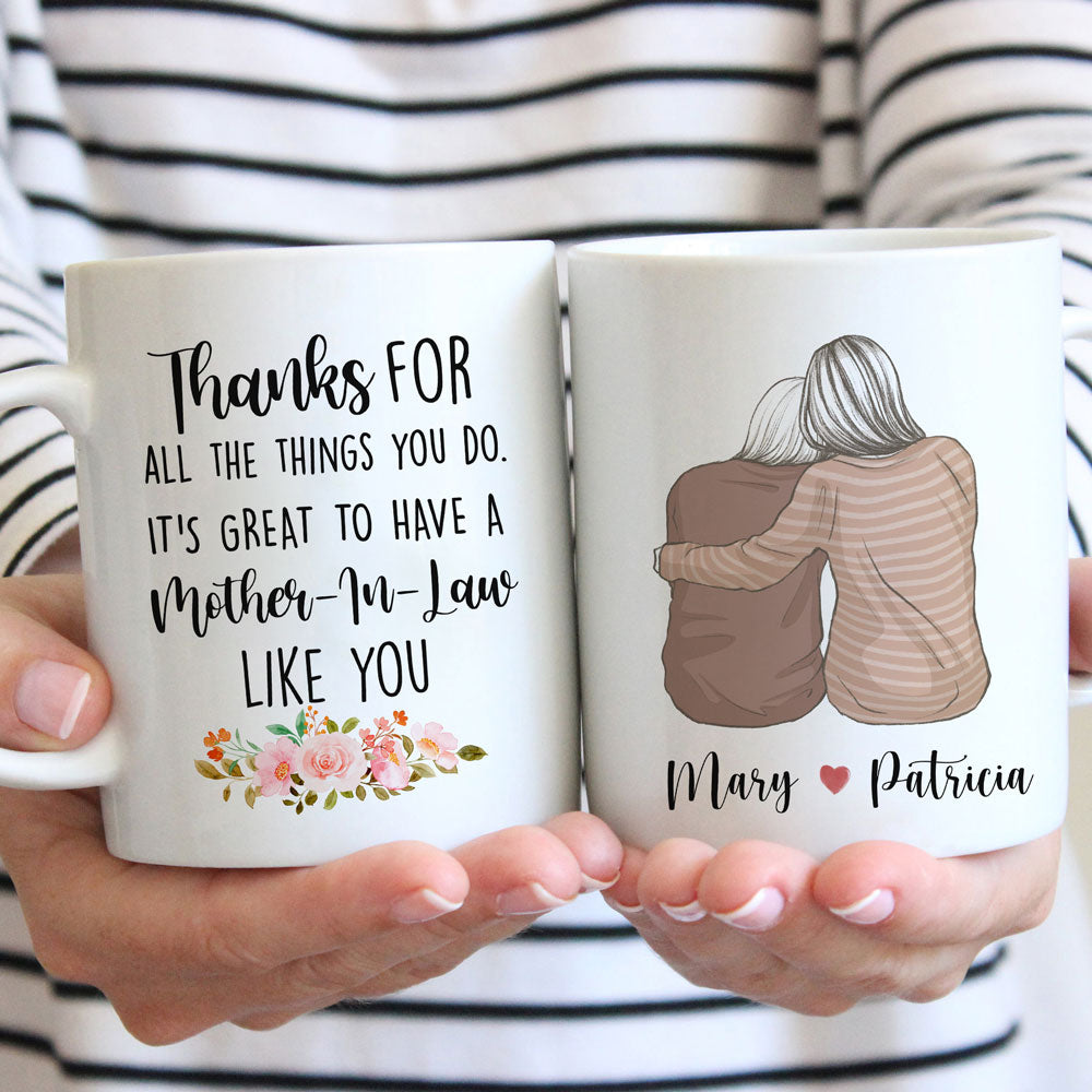 Personalized Meaningful Gift For Mother-In-Law Thank You Mug