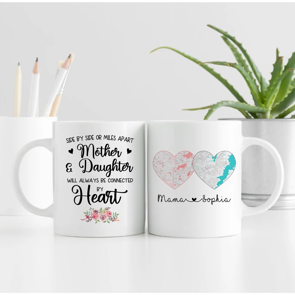 Mother Daughter Custom State Mugs Personalized Gift For Mom And Daughter