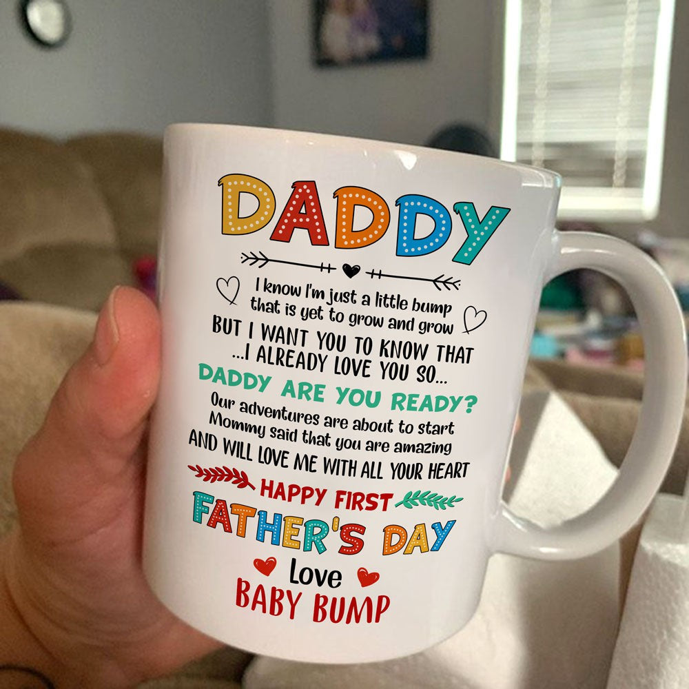 Father's Day Gift For Expecting Dad Daddy Are You Ready Bump Mug