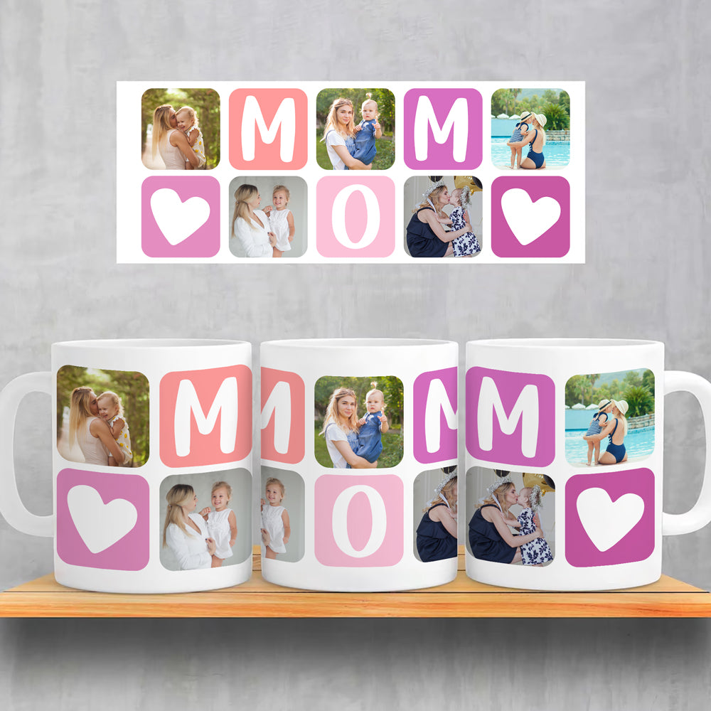 Mother's Day Gift From Daughter Son Mom Custom Photo Personalized Mug