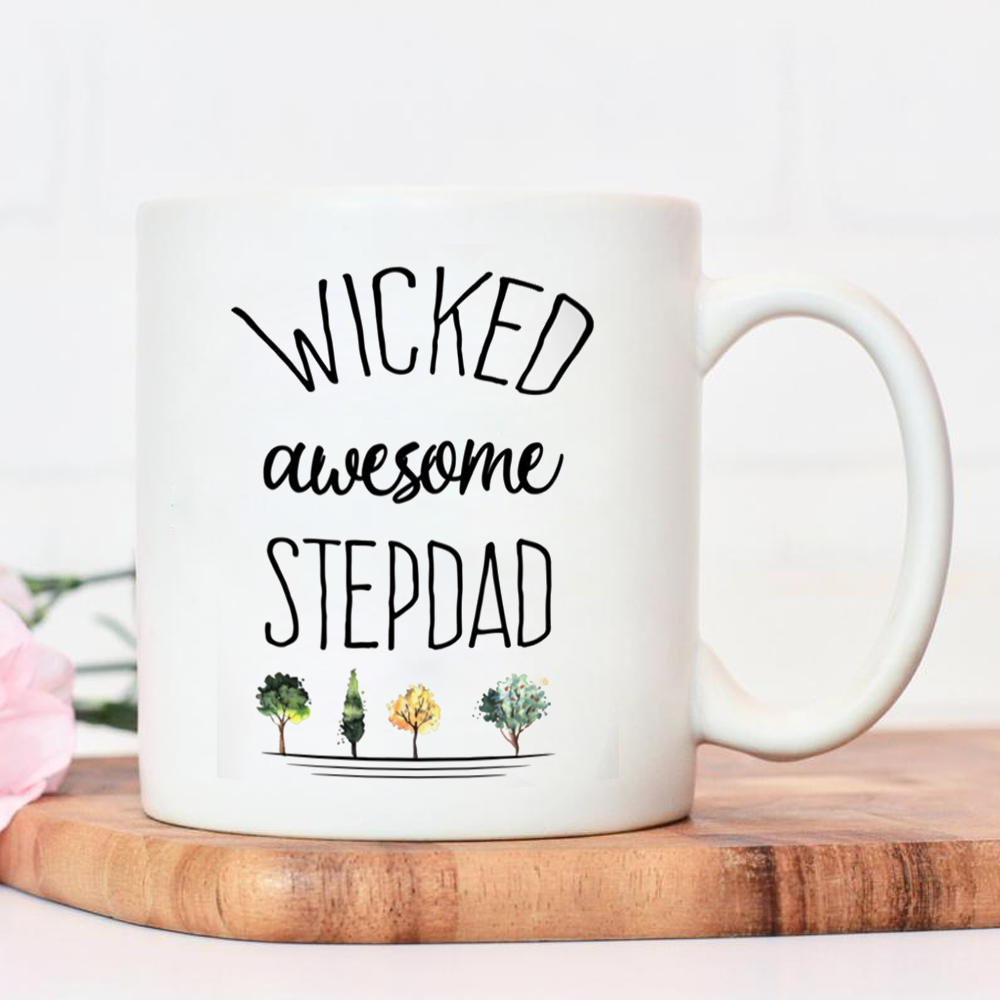 Wicked Awesome Stepdad Mug Gift For Dad For Bonus Dad