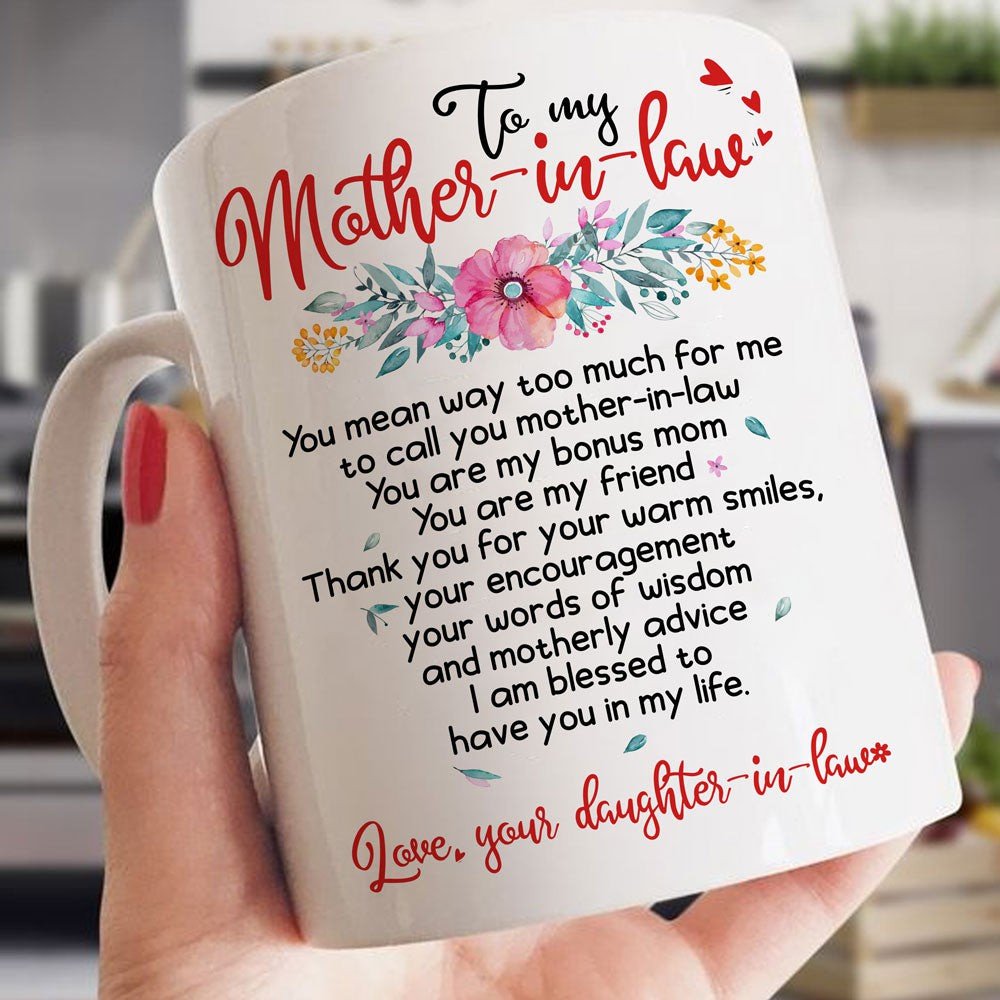 Gift For Mother-in-law Thank You For Your Encouragement Mug