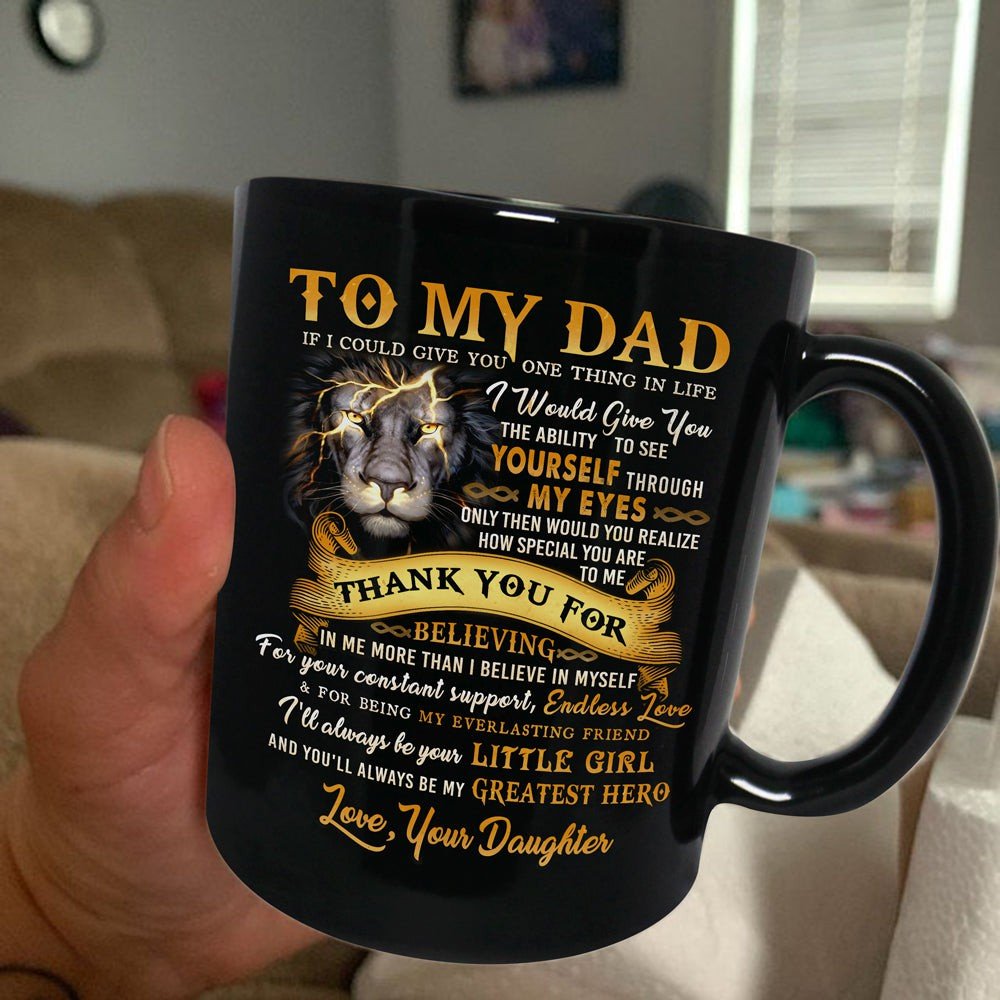 Gift For Dad To My Dad From Daughter Lion Mug