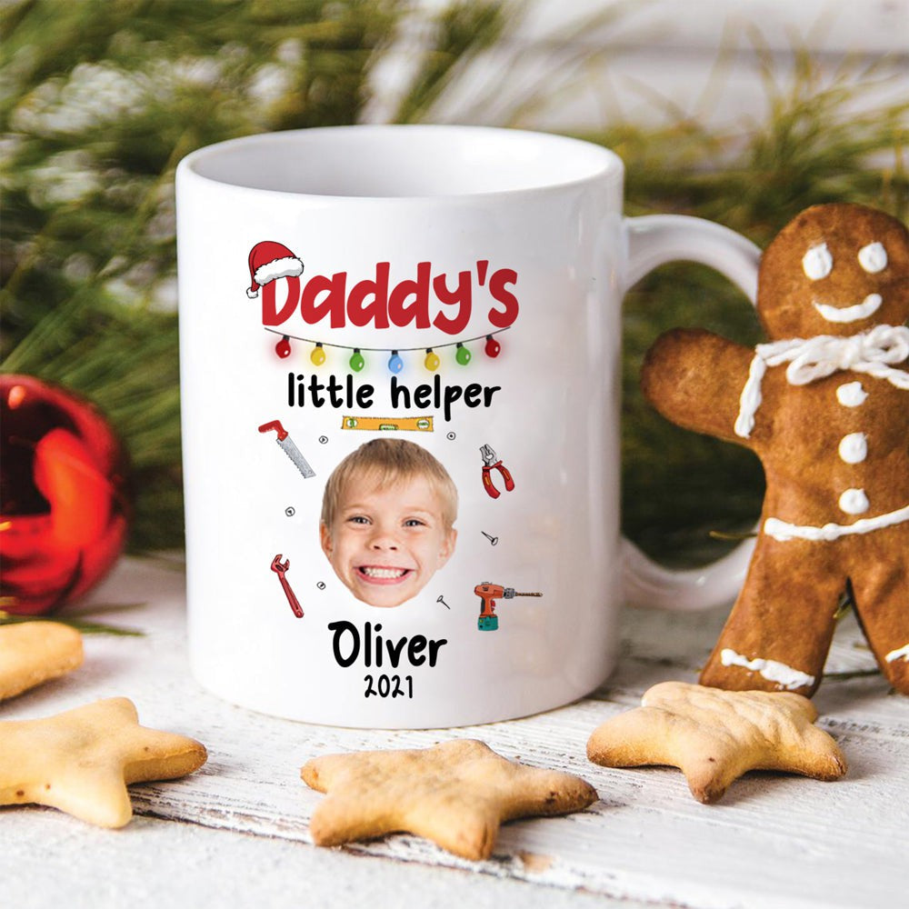 Christmas Gift For Dad Daddy's Little Helper Personalized Mug