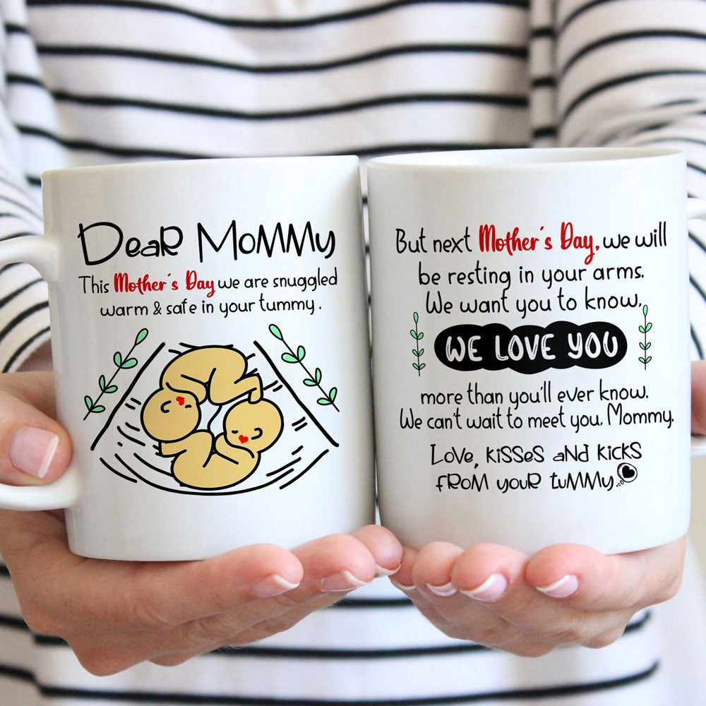 Mother's Day Gift For Mom To Be From Babies Twins We Love You Mug