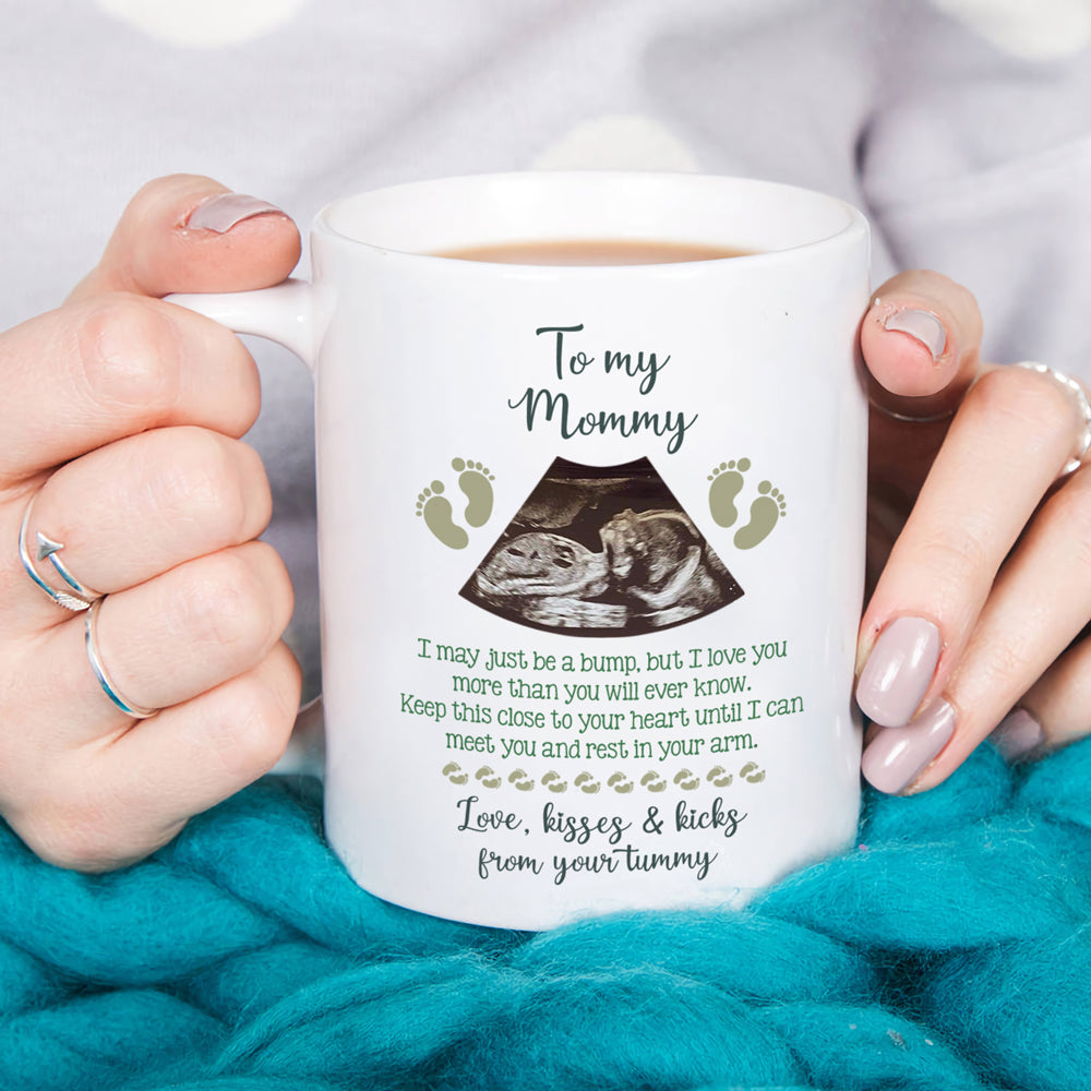 For Mom To My Mommy From The Bump Kisses and Kicks Personalized Mug