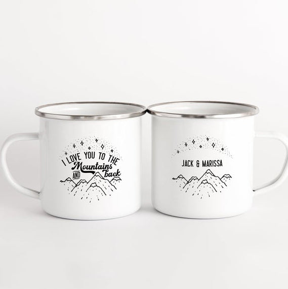 Couple I Love You To The Mountains And Back Personalized Campfire Mug