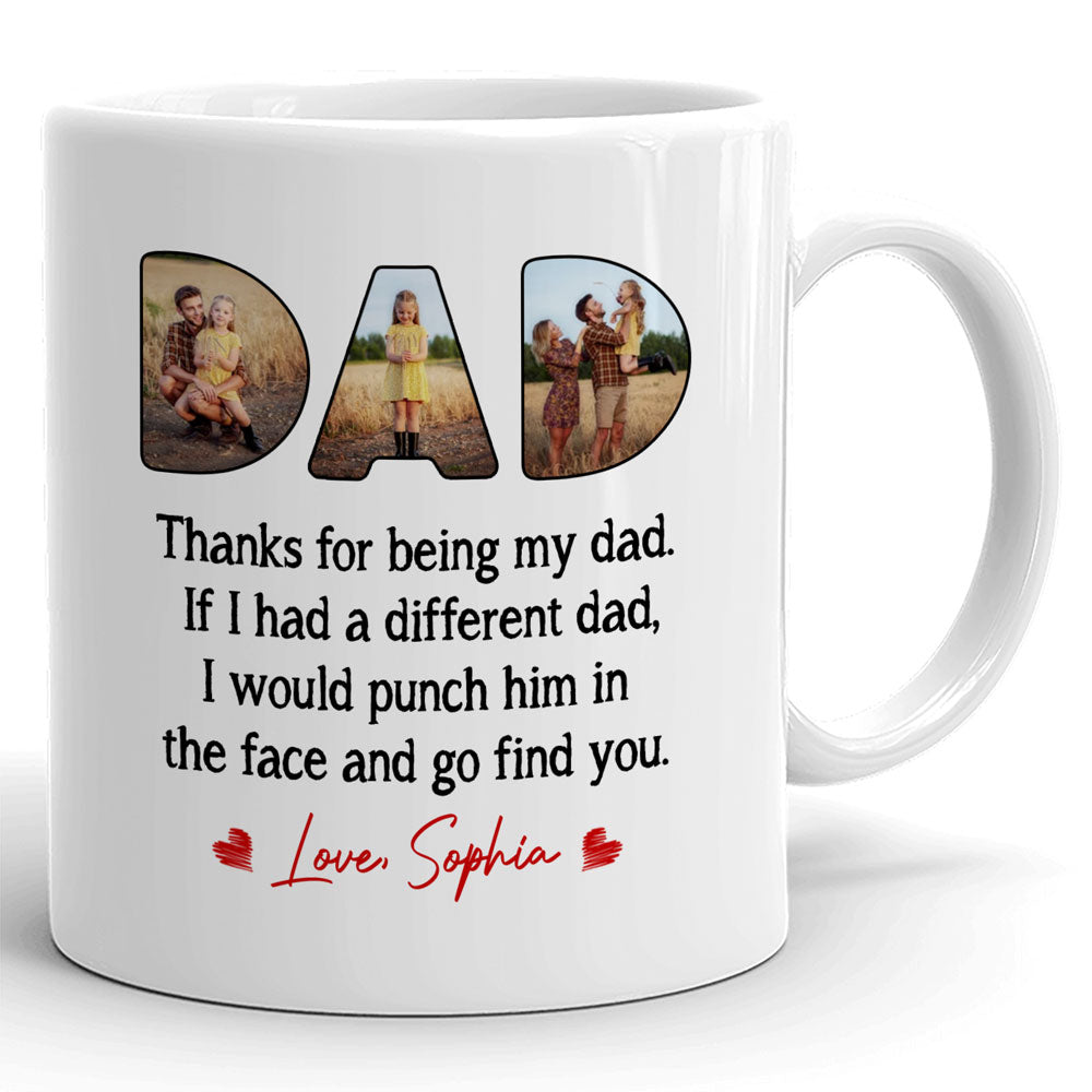 Thanks For Being My Dad Gift From Children Personalized Mug