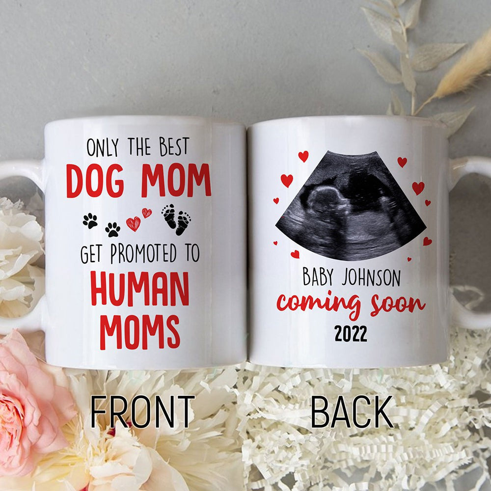 For Dog Mom Pregnancy Announcement Funny Coffee Mug