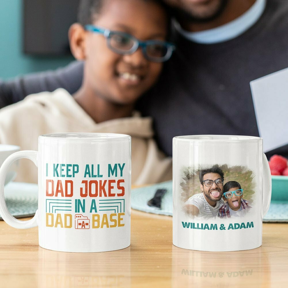 Keep All My Dad Jokes Mugs Personalized Gift For Dad