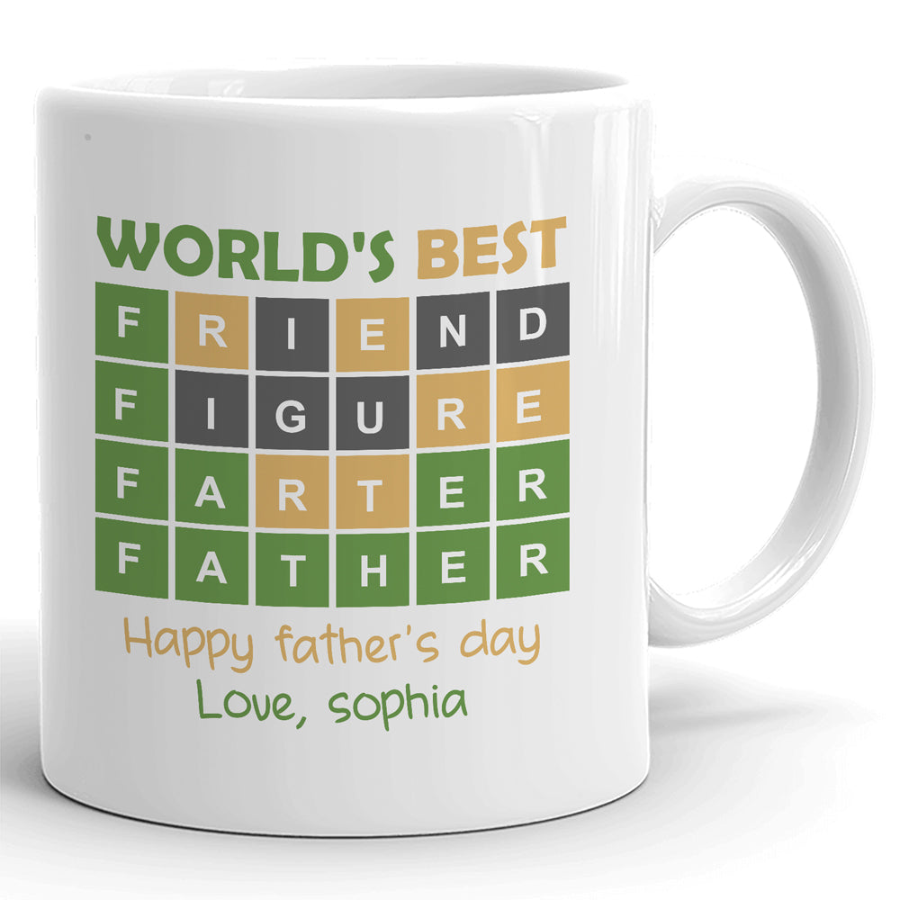 Dad Father's Day World's Best World Funny Personalized Mug