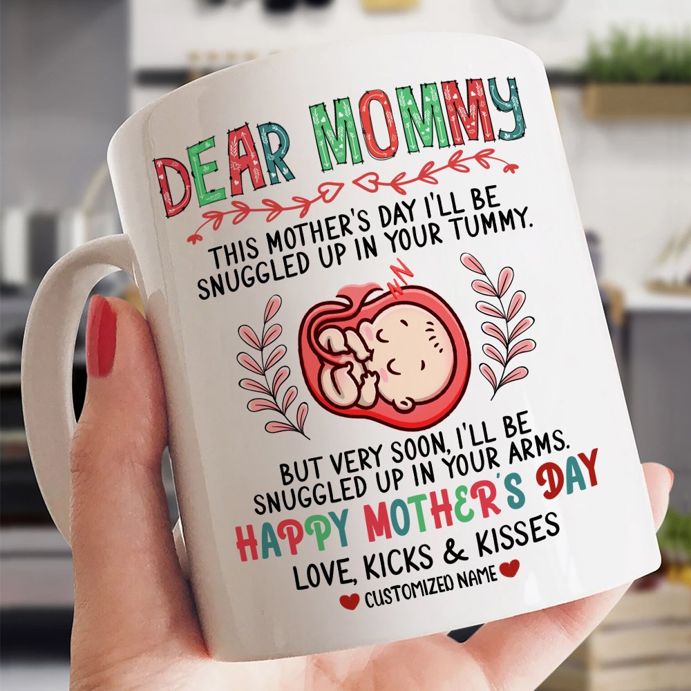 Dear Mommy 6 Red This Mother's Day Baby's Name Personalized Mug