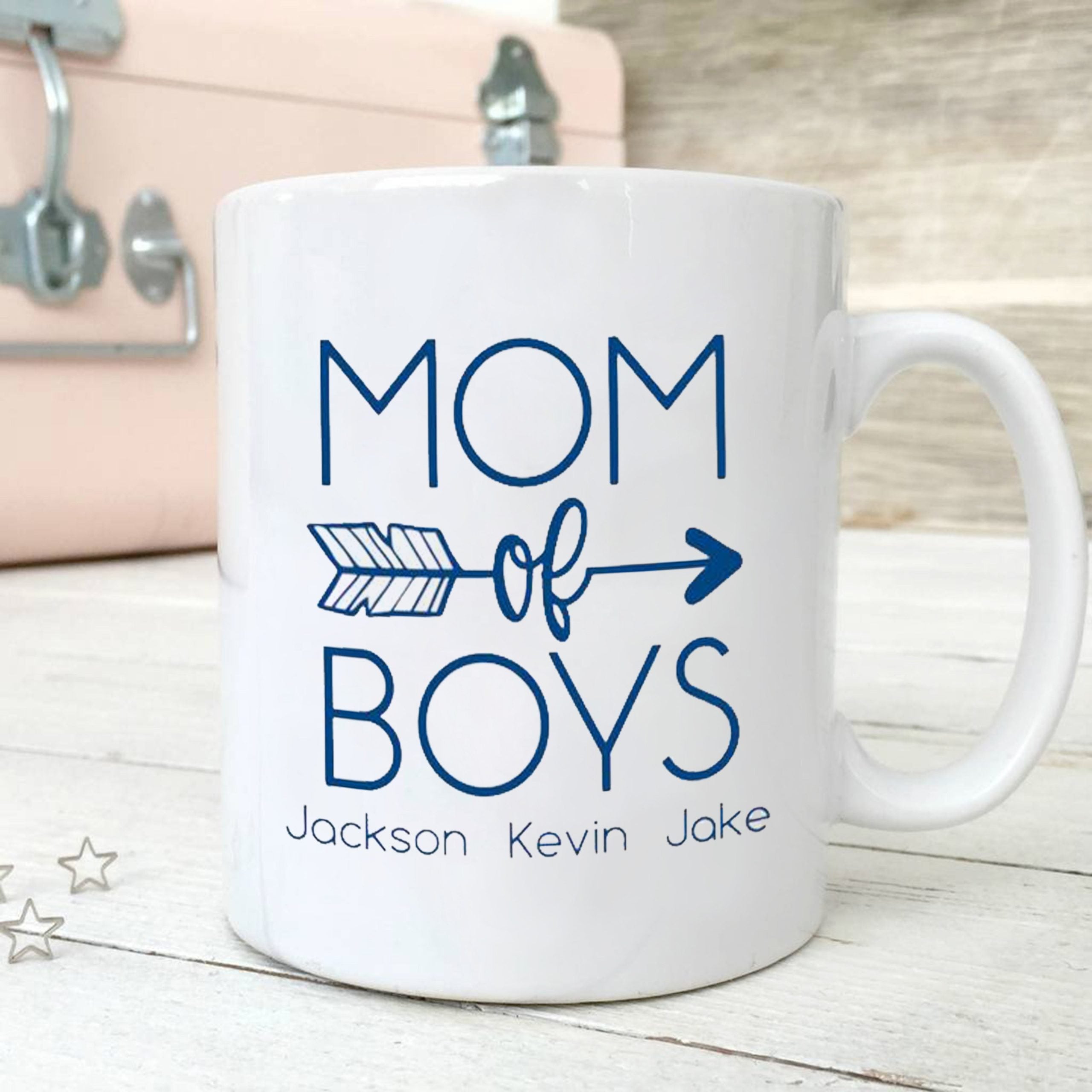 Personalized Gift For Mom Mom Of Boys Mug