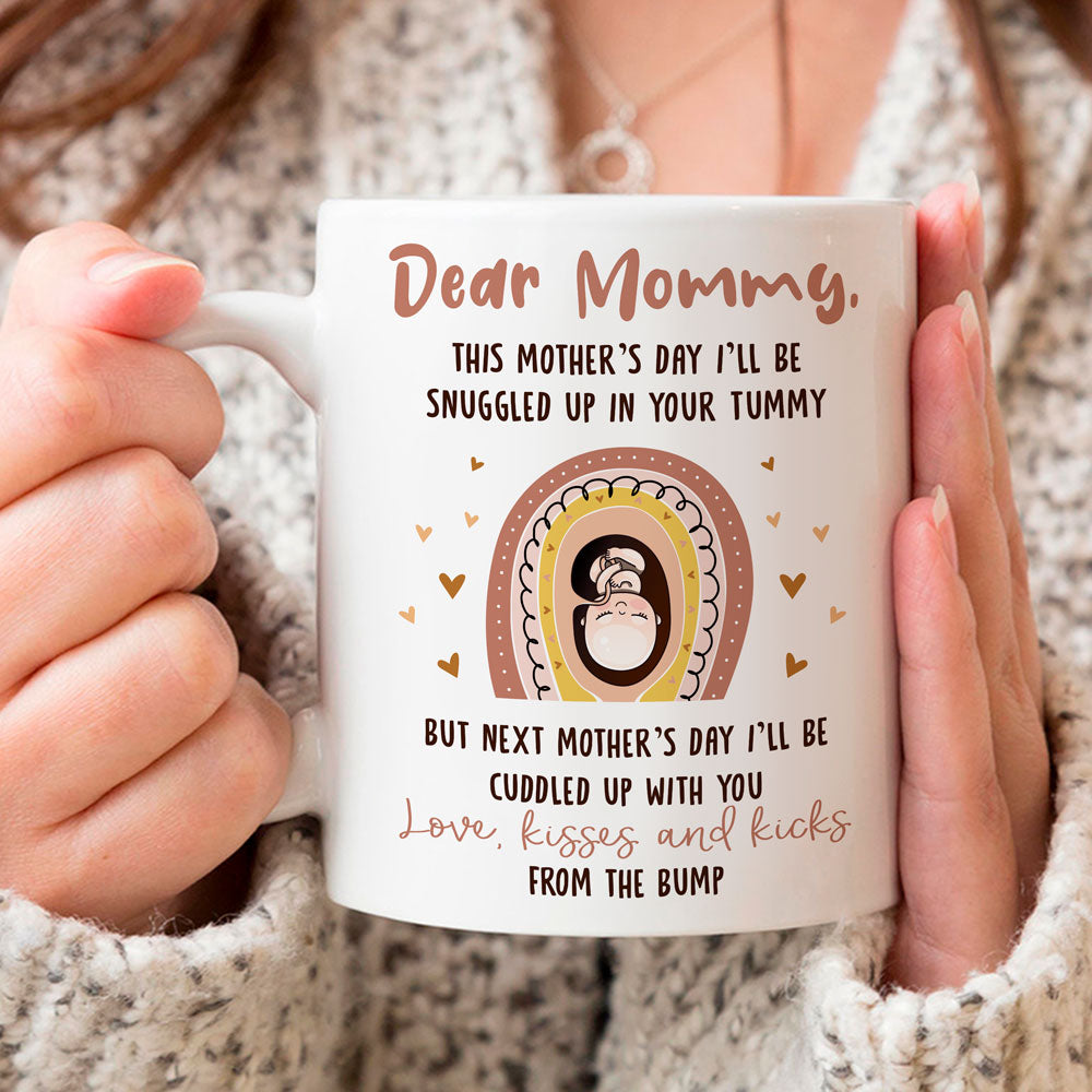 Snuggled Up In Your Tummy Mother's Day Mugs Gift For Expecting Mom