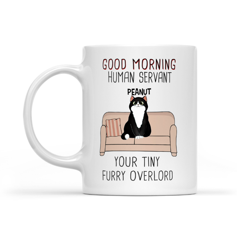 Personalized Gift For Cat Dad Good Morning Mug