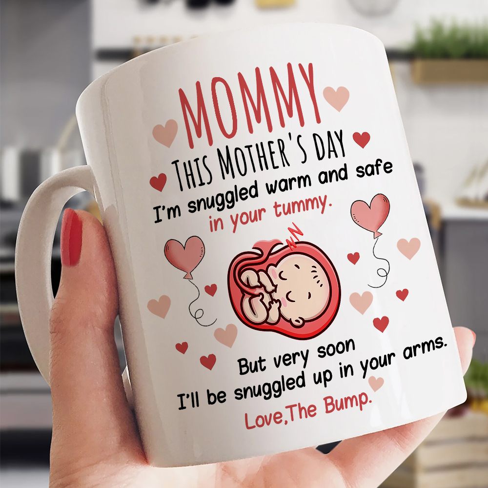 Mommy 6 This Mother's Day Snuggled Up Heart Mug