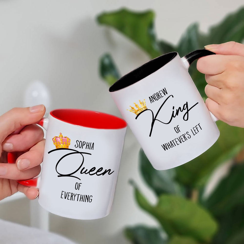 Personalized Queen Of Everything Couple Mug