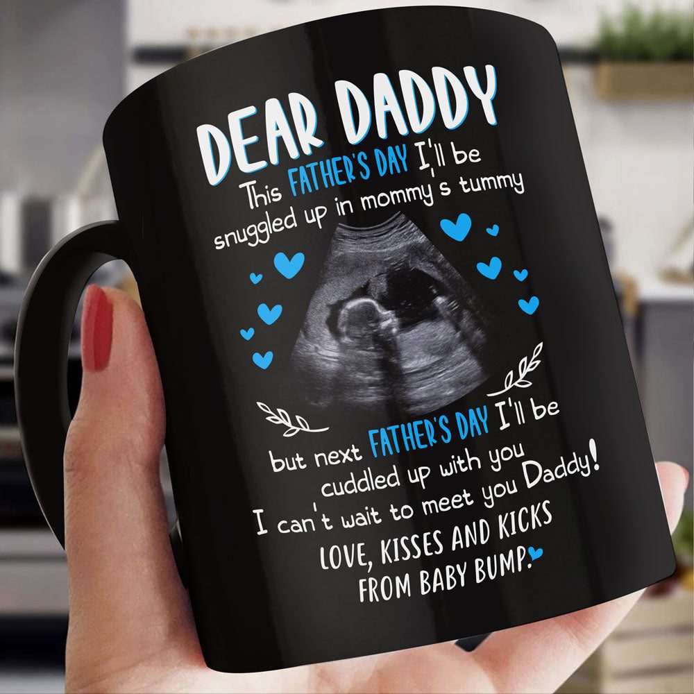 For Dad Cuddle Up With You Personalized Ultrasound Father's Day Mug