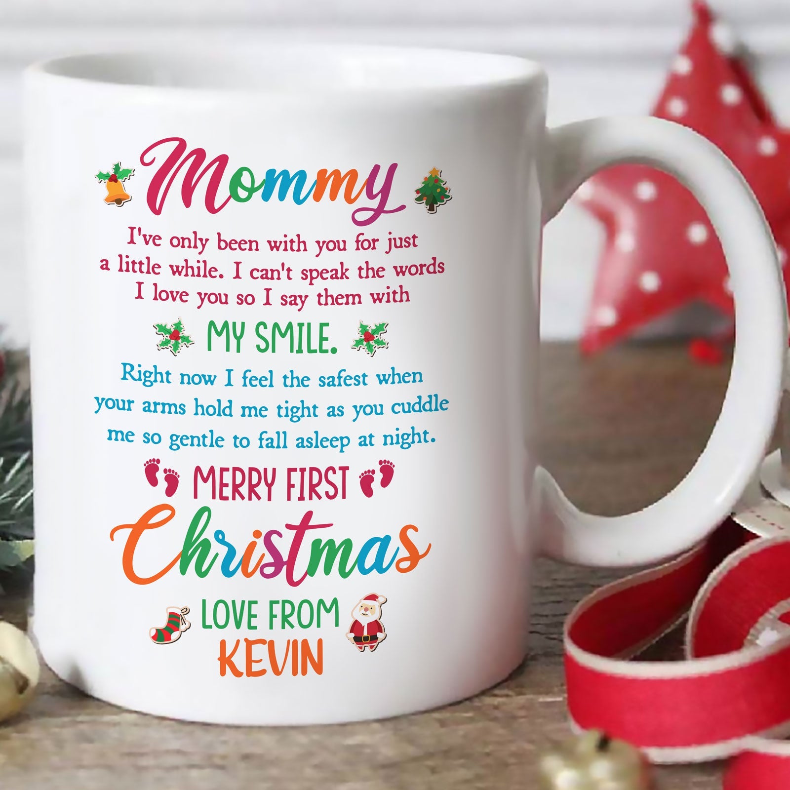 Personalized Gift For New Mom Say Them With My Smile Mug