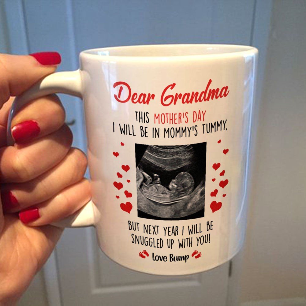 Mother's Day Personalized Snuggled Grandma Bump Mug