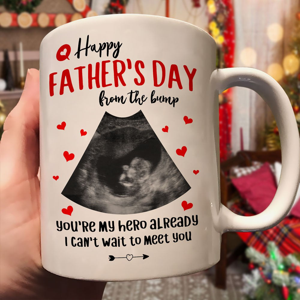 Personalized Father's Day Gift For Dad To Be Ultrasound Bump Mug