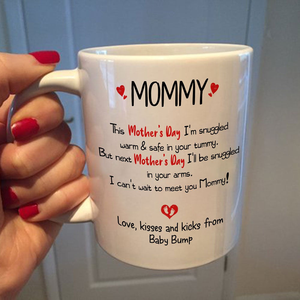 Mother's Day Gift For Mommy To Be I Can't Wait To Meet You Mug