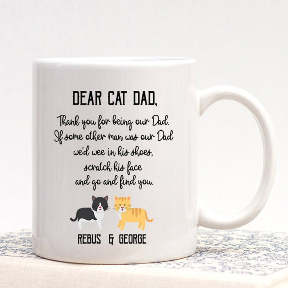 Personalized Thank You For Being Our Dad Cat Mug Dad Cat Gift