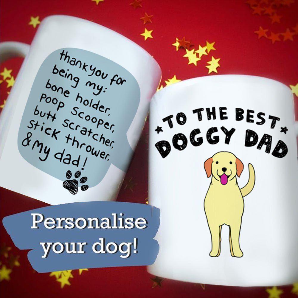 Personalized Gift For Dog Dad To The Best Doggy Dad Mug