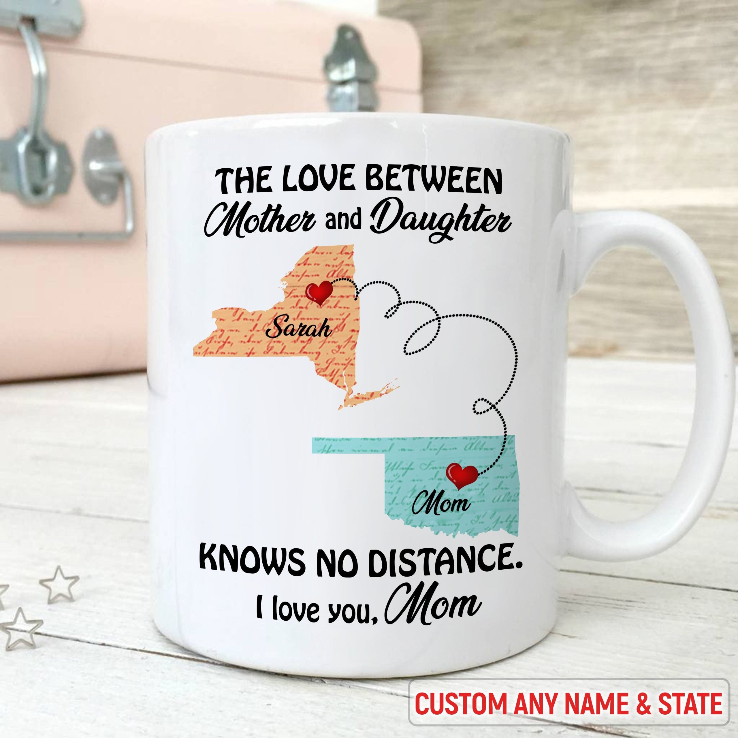 Tht - custom state the love between mother and daughter - mug