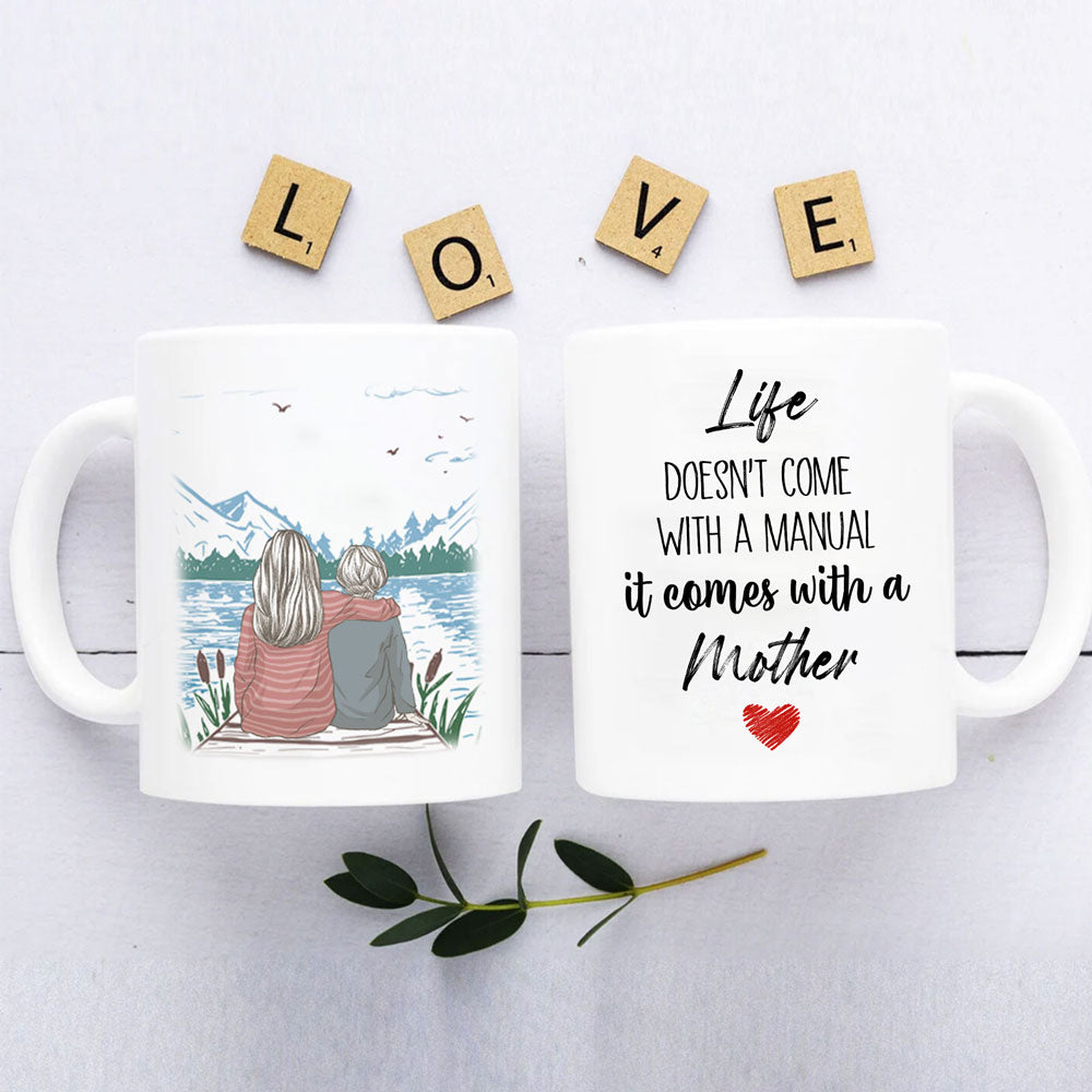 Life Comes With A Mother Mugs Personalized Gift For Mom From Daughter