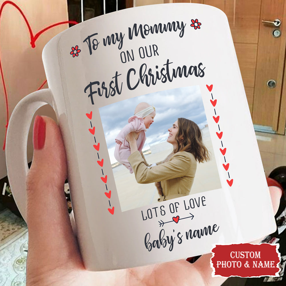 Our First Christmas Mugs Personalized Gift For New Mom