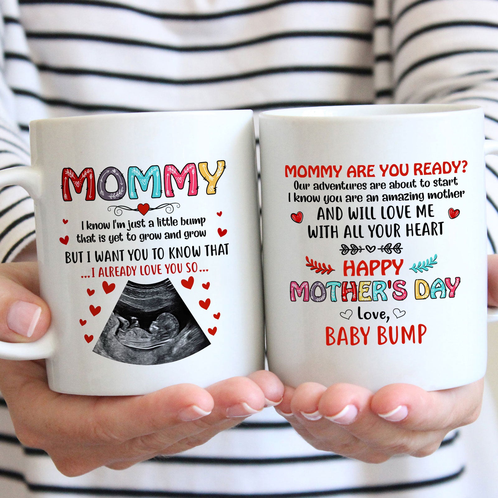 Mommy The Bump 10 Mother's Day Ultrasound Image Personalized Mug