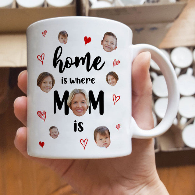 Home Is Where Mom Is Cute Personalized Mug