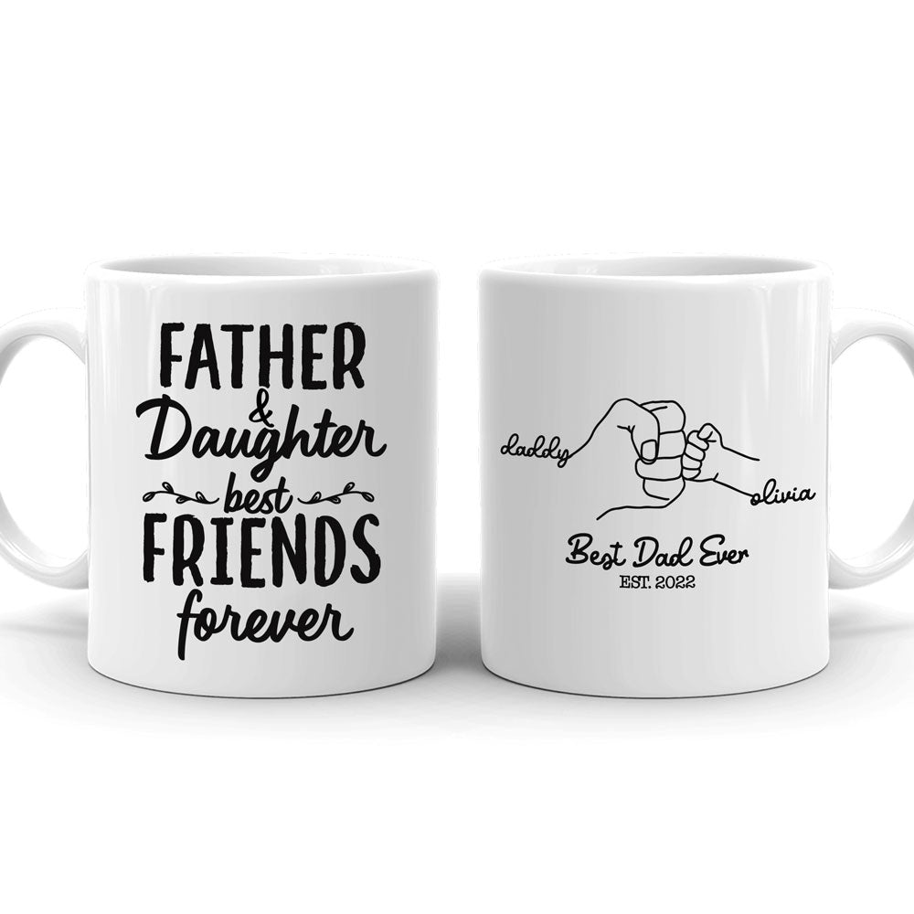 Daughter Father Best Friends Mugs Personalized Gift For Dad From Daughter