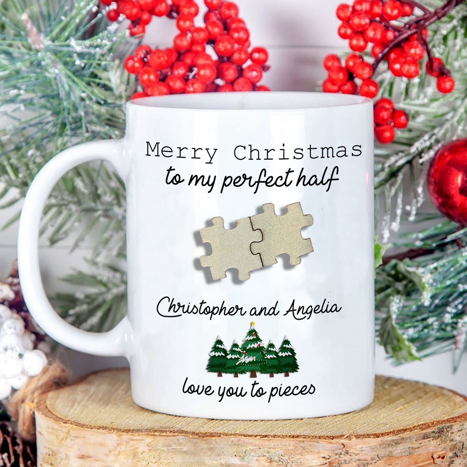 Christmas For Husband, Boyfriend To My Perfect Half Personalized Mug