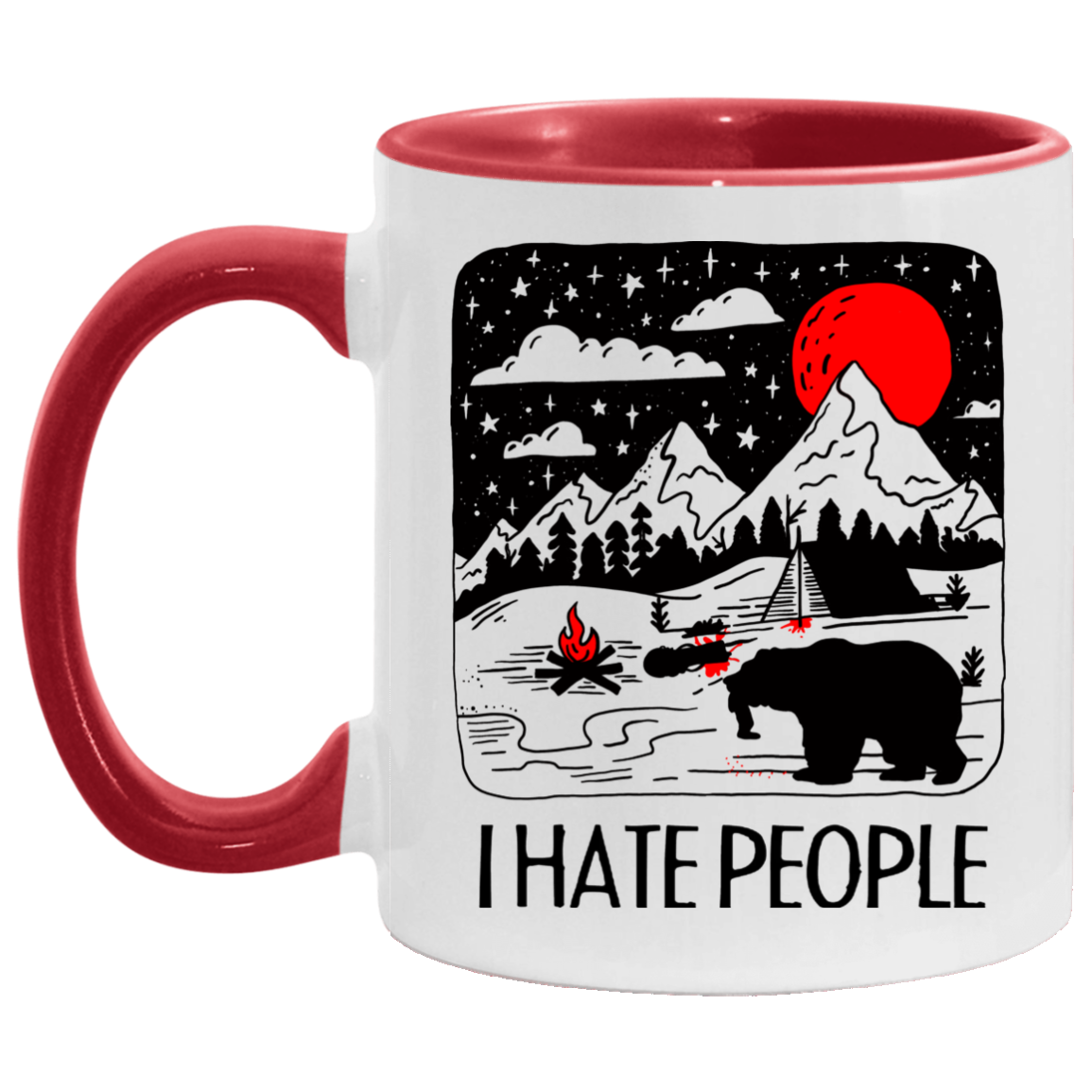 Htth - i hate people - mug gift camping lovers mug for camping lovers