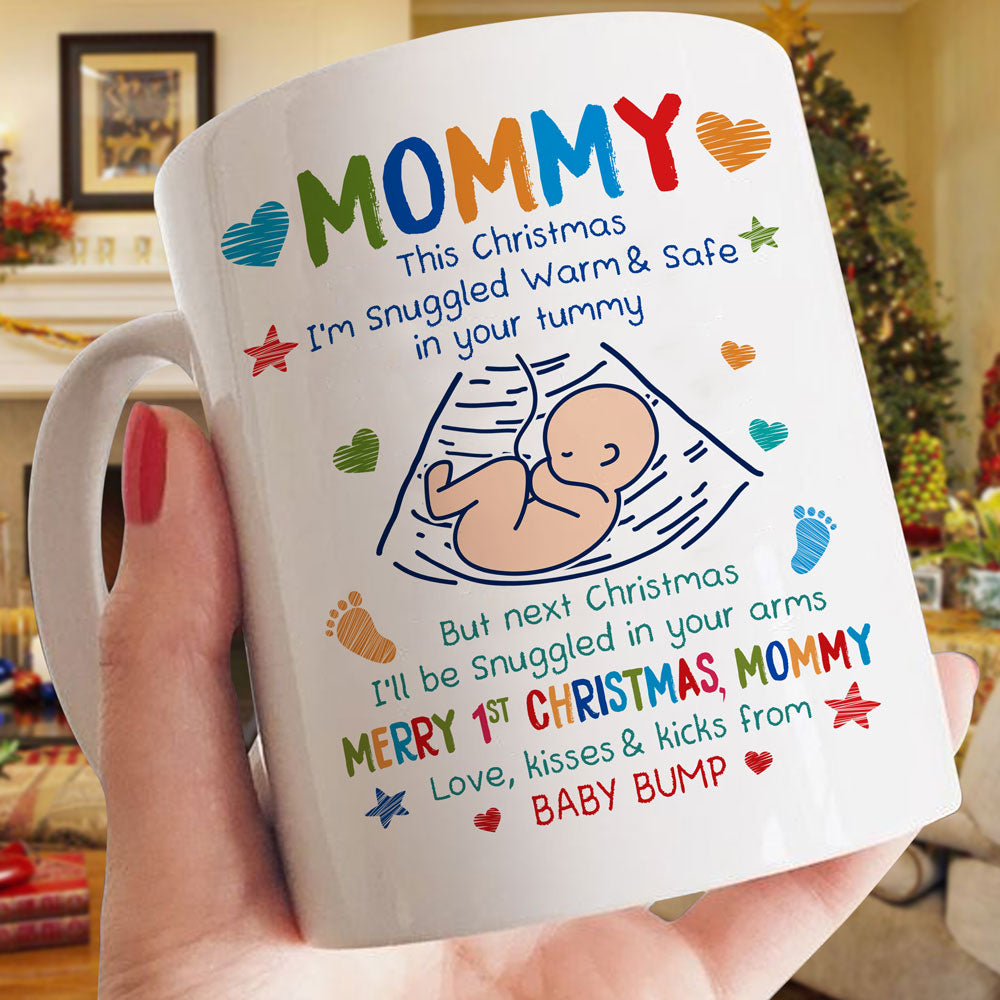 Christmas Gift For Mommy To Be Mommy This Christmas Colorful Bump Mug