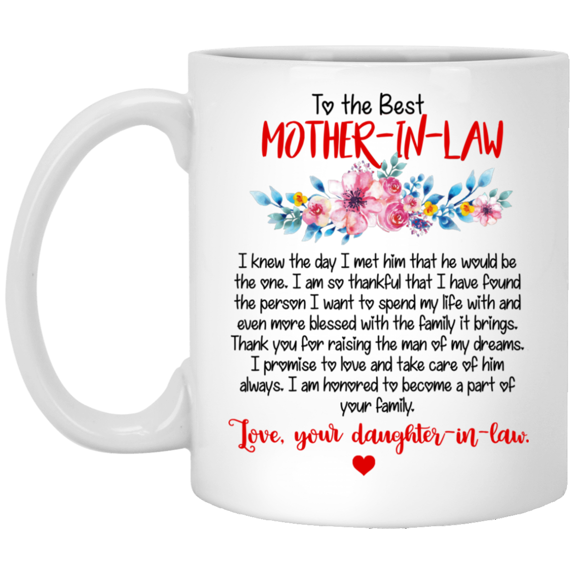 To The Best Mother In Law Mug Gift For Mother In Law