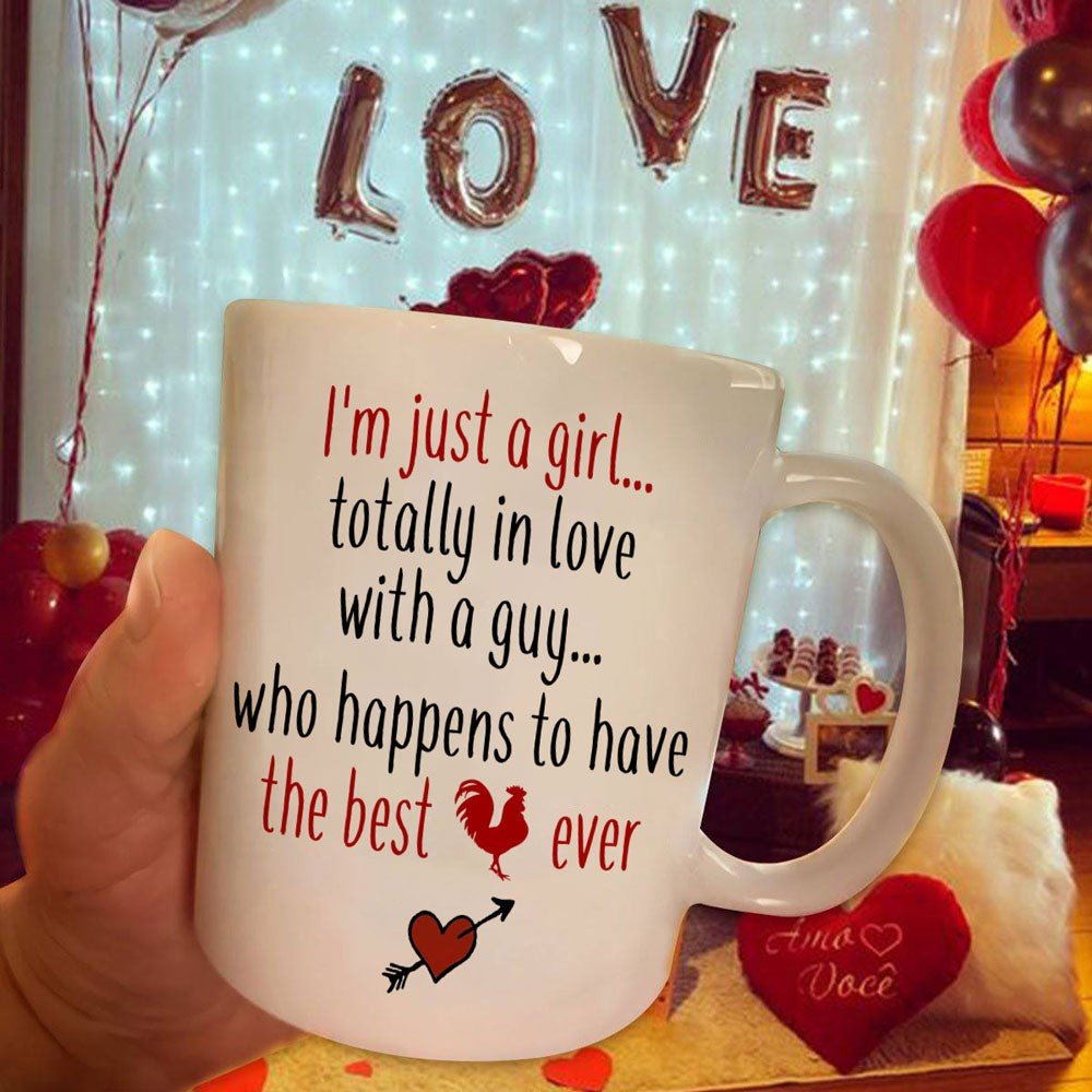 Just A Girl In Love With A Guy Mug Gift For Boyfriend