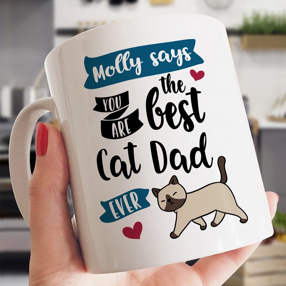 Personalized Gift For Cat Dad Best Cat Dad Ever Mug