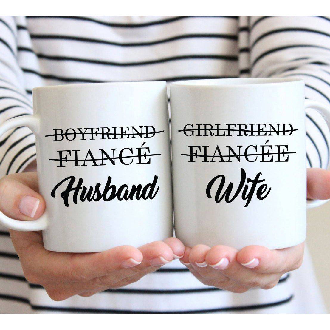 Marriage Announcement Husband And Wife Couple Mug Gift For Her For Him