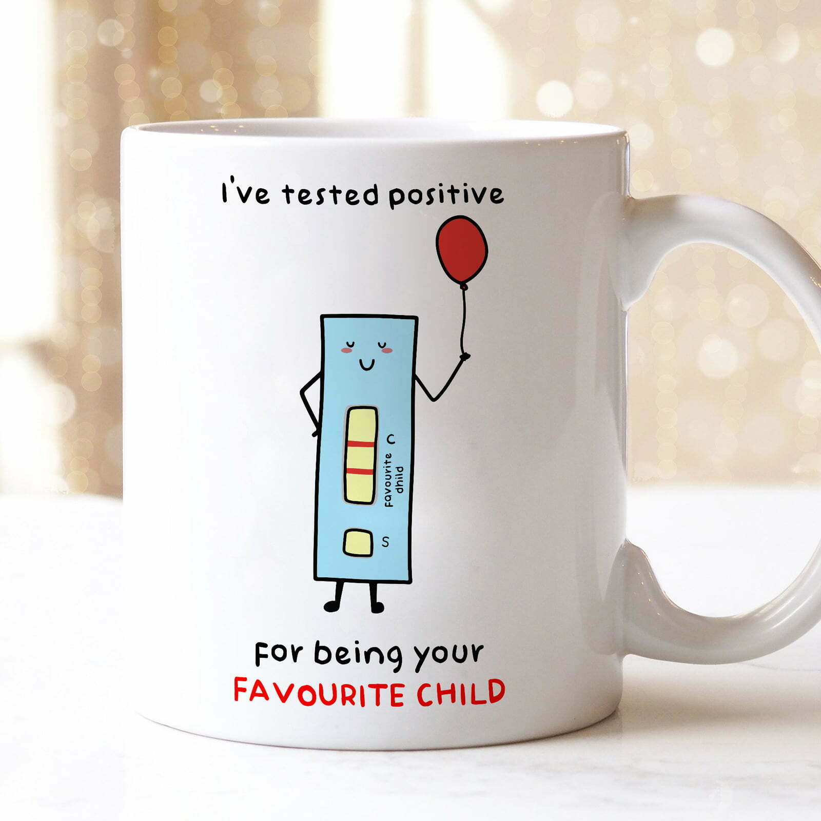 Funny Mug for Mum from Daughter, Son, I've Test Positive Mug