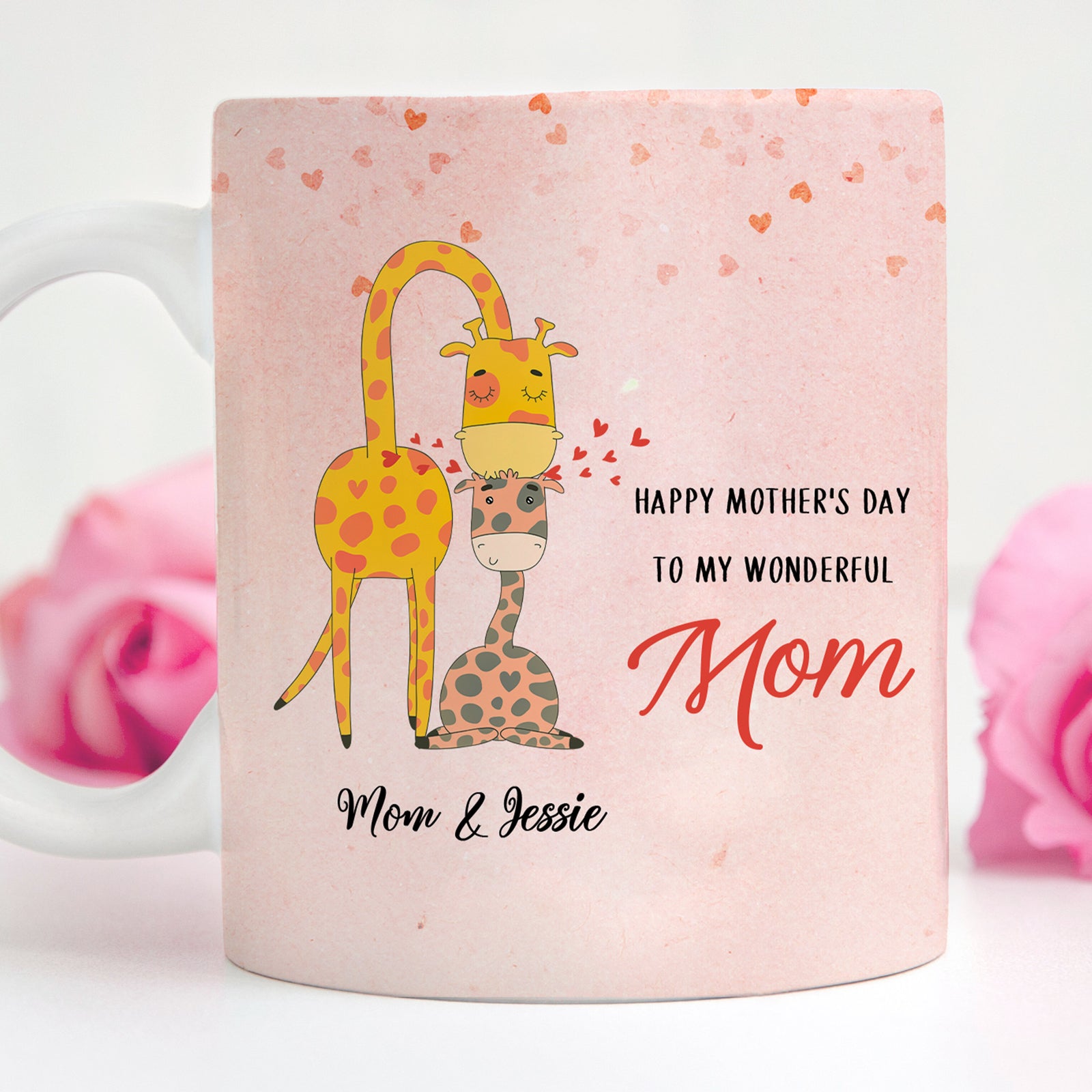 Mother's Day To My Wonderful Mom Girafffe Personalized Mug