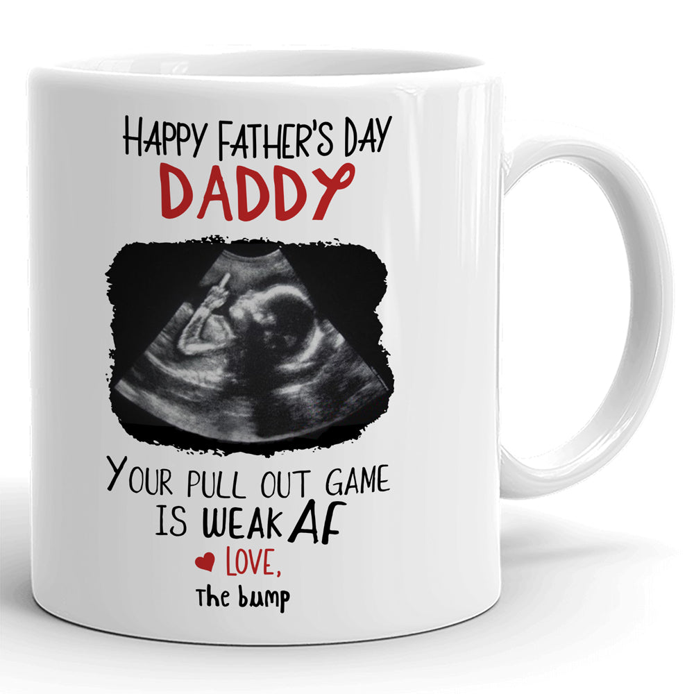 Father's Day Pull Out Game Rude Personalized Mug For Expecting Dad