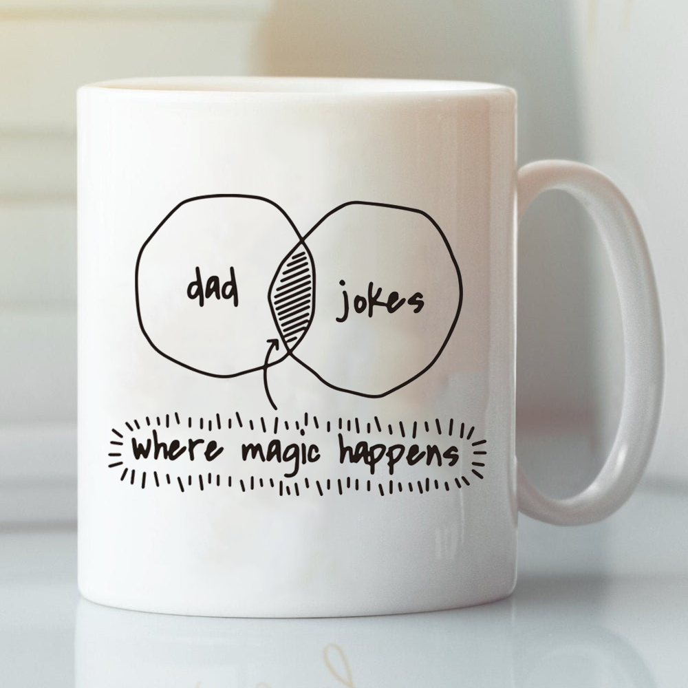 Dad Jokes Where Magic Happens Mug Gift For Dad