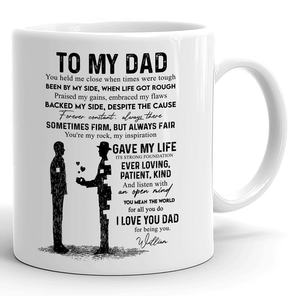 Personalized Dad You Held Me Close From Son Mug